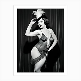 1920's Burlesque Dancer ~Reimagined 101 Art Print