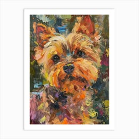 Yorkshire Terrier Acrylic Painting 7 Art Print