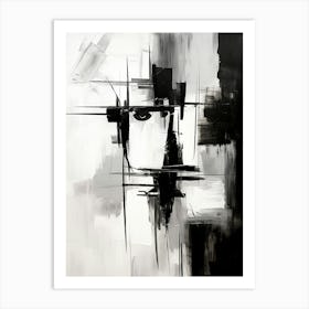 Melancholy Abstract Black And White 2 Art Print