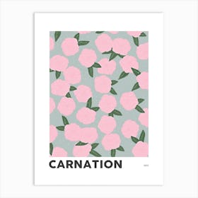 Carnation January Birth Flower Art Print