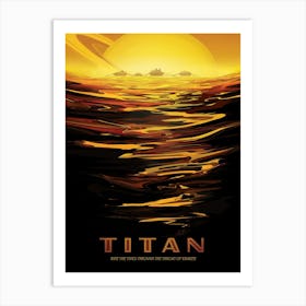 Titan Vintage Space Poster Art Print