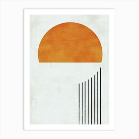 Sunset, Minimalist, Bauhaus Art Print