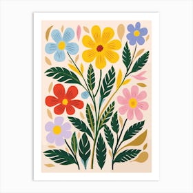 Flowers On A Wall Art Print