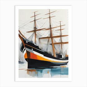 Ship In The Harbor Art Print