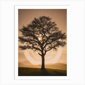 Tree In A Field Art Print