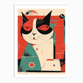 Cat In A Hat Art Print