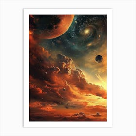 Planets In Space 5 Art Print