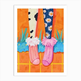 Cows In Socks Art Print