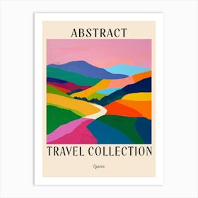 Abstract Travel Collection Poster Cyprus 1 Art Print