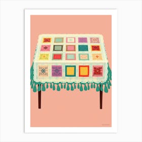 Crochet Dining Room Table  2 Art Print