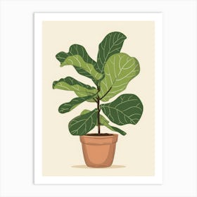 Fig Tree In Pot Art Print