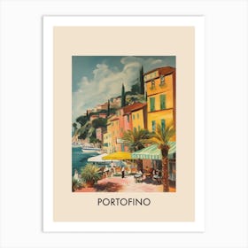 Portofino Italy 6 Vintage Travel Poster Art Print