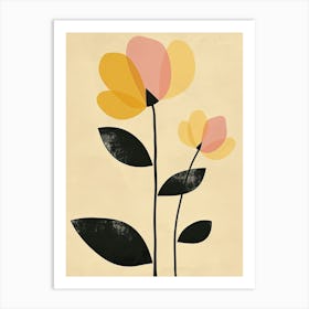 Chicago Flower Market Boho Minimalist Style Art Print