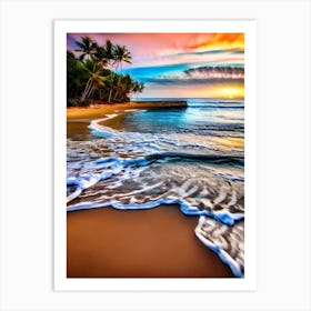 Sunset On The Beach 6 Art Print