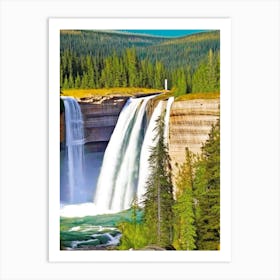 Sunwapta Falls, Canada Majestic, Beautiful & Classic (2) Art Print