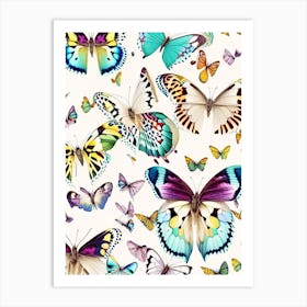 Butterflies Repeat Pattern Decoupage 2 Art Print
