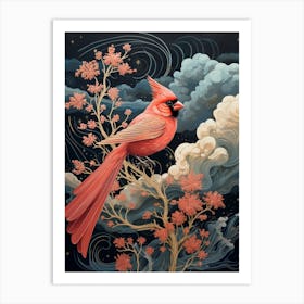 Cardinal 1 Gold Detail Painting Art Print
