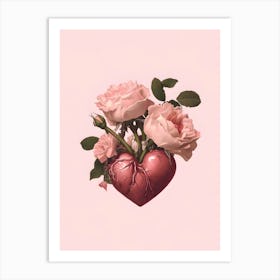 Heart Of Roses Art Print