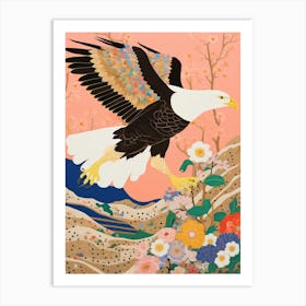 Maximalist Bird Painting Bald Eagle 2 Art Print