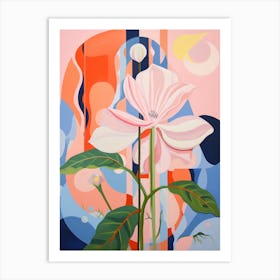 Lily 7 Hilma Af Klint Inspired Pastel Flower Painting Art Print