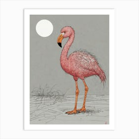 Pink Flamingo 8 Art Print