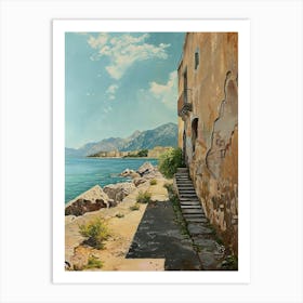 Kitsch Sicily Brushstrokes 1 Art Print