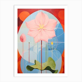 Amaryllis 2 Hilma Af Klint Inspired Pastel Flower Painting Art Print