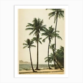 Juhu Beach Mumbai India Vintage Art Print