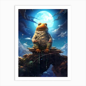 Frog In Space Art Print