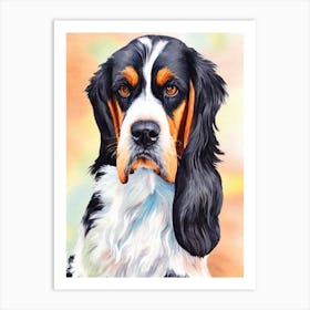 Grand Basset Griffon Vendeen Watercolour Dog Art Print