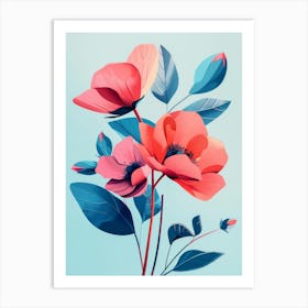 Abstract Flowers 16 Art Print