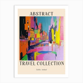 Abstract Travel Collection Poster Dublin Ireland 3 Art Print
