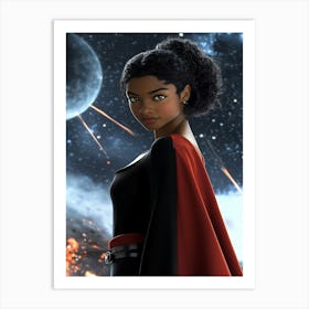 Black Woman In Space Art Print