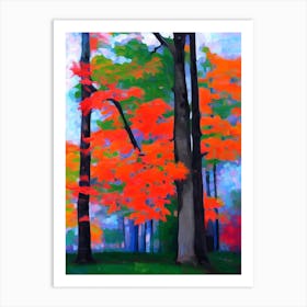 Sugar Maple Tree Cubist Art Print