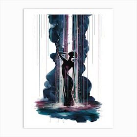 Abstract Waterfall Art Print