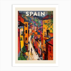 Bilbao Spain 3 Fauvist Painting  Travel Poster Art Print