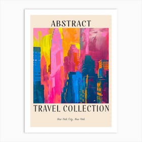 Abstract Travel Collection Poster New York City Usa 4 Art Print