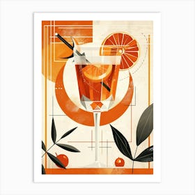 Art Deco Aperol Spirtz 2 Art Print