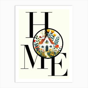 Love My Home In Cream Art Print