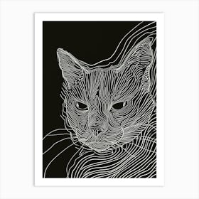 Cheetoh Cat Minimalist Illustration 2 Art Print