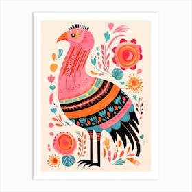 Pink Scandi Turkey 1 Art Print