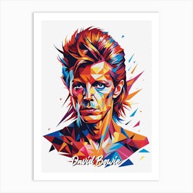 David Bowie 02 Portrait Music WPAP Pop Art Art Print