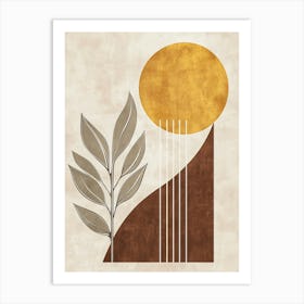 Abstract - Sun And Leaf Art Print