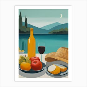 Table By The Lake Art Print