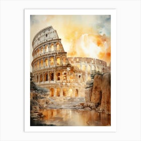 Timeless Triumph: The Colosseum's Rome Horizon Art Print