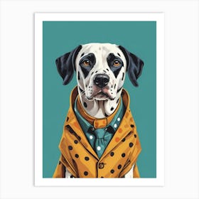 Dalmatian Dog Portrait In A Suit (6) Art Print