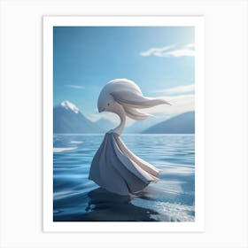 Mermaid In The Water Art Print