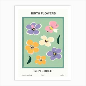 Birth Flowers September Art Print