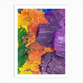 Close Up Of Colorful Paint Art Print