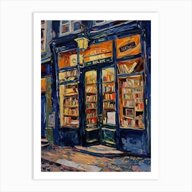 Brussels Book Nook Bookshop 1 Art Print